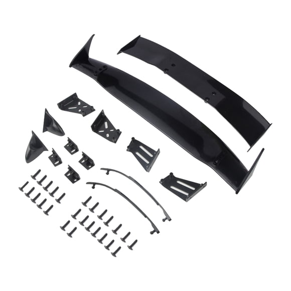 Durable RC Body Spoiler trasero Espejo lateral de ala trasera Reemplazo de piezas para 1:10 Universal Racing Car DIY Accesorios Vehículos Camiones Hugo Alerón de ala de carrocería RC