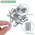 thumbnail image 2 of Uxcell 100-Pack Aluminum Crimping Loop Sleeves, 3mm 1/8 Single Round Barrel Wire Rope Sleeves, 2 of 2
