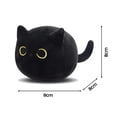 thumbnail image 3 of Coussin en Peluche Chat Noir 3D Jouet en Peluche Mignon Forme de Chat Design Coussin de Canapé 8cm, 3 of 9