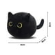 thumbnail image 4 of Almohada de juguete de felpa para gato negro 3D lindo juguete de felpa con forma de gato diseño sofá almohada grasa, 4 of 10