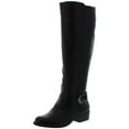 thumbnail image 1 of Alfani Womens Kallumm Faux Leather Tall Knee-High Boots Black 11 Medium (B,M), 1 of 2