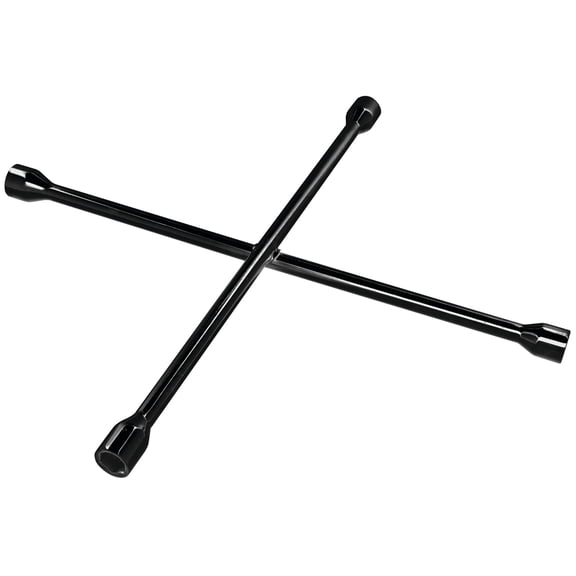 Performance Tool W1 20-Inch SAE/Metric 4-Way Cross Lug Wrench, 3/4 in., 13/16 in., 7/8 in. and 19 mm, Black