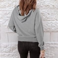 thumbnail image 4 of Women Blouses Womens Zip Sweatshirt Short Sleeve Sweater Women Came Hoodie Quarter Zip Sweater Workout Athletic Pullover Hoodie Women's up Oversized Workout Sweatshirt round Oversized Grey S, 4 of 7