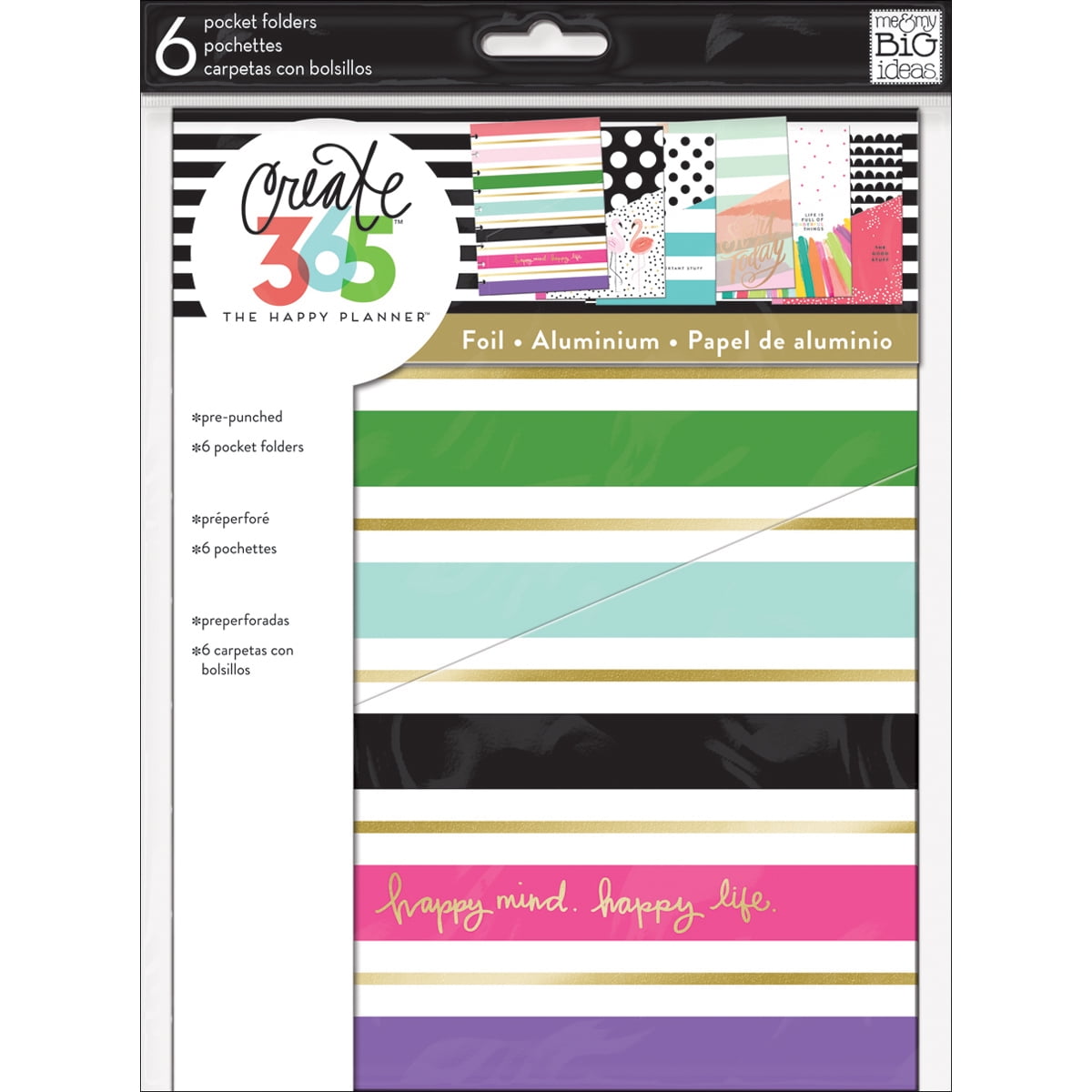 Happy Planner Medium Planner Folders 6/Pkg Stay Happy