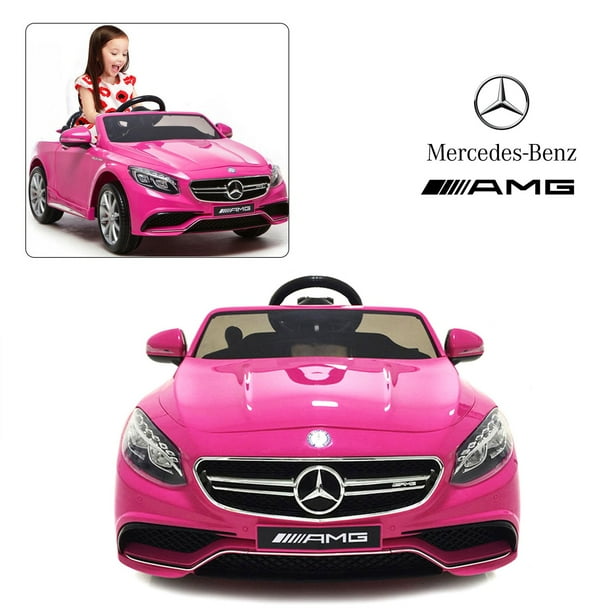 Official Licensed Mercedes Benz Ride On Car With Remote Control For Kids 12v Power Battery Amg S63 Kid Car To Drive With 2 4g Radio Parental Control Pink Walmart Com Walmart Com