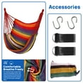 thumbnail image 2 of FGY Hammock Chair Swing Portable Canvas Camping Hanging Seat for Outdoor Indoor (Rainbow), 2 of 8