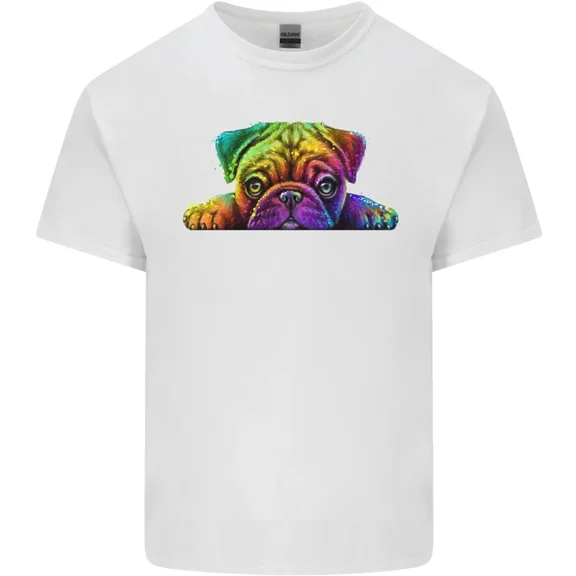 A Colourful Pug Dog T-Shirt