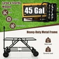 thumbnail image 5 of Spaco Garden Wagon, Garden Cart,Collapsible Folding Wagon Cart with Adjustable Handlebar-Coffee, 5 of 10
