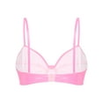 thumbnail image 7 of Aislor Women's Faux Leather Bra Top Unlined Wire Free Bra Crop Tops Clubwear Pink S, 7 of 7