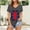 Grey, variant on Womens Tshirts Union Jack Print Short Sleeve V Neck Basic Top Womens Tees Grey XL