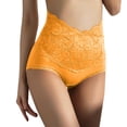 thumbnail image 1 of Aayomet String sous-Vêtements pour Femmes Taille Haute Coton Doux Couvrance Totale (Jaune, TG), 1 of 5