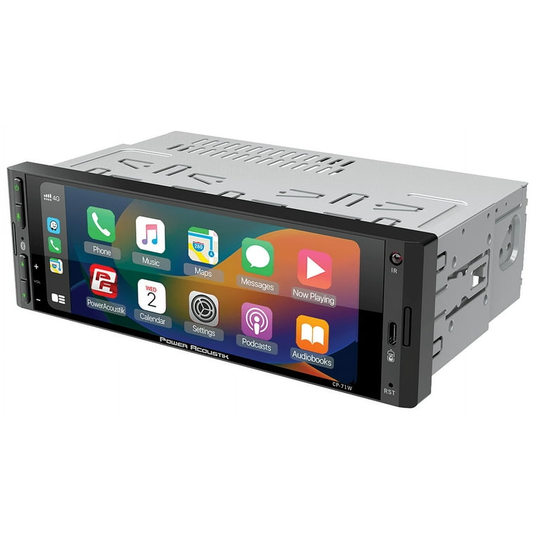 Power Acoustik Cp 71w Single DIN 6.5 Color Touchscreen Car Stereo with Bluetooth Connected Apple Carplay Android Auto New