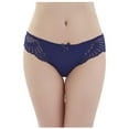 thumbnail image 4 of Bigersell Seamless Underwear Women Clearance Matching Underwear Thong Panty Style P-625 Nylon Brief Panties Ladies Thongs Briefs Mid Waist Women's Briefs Dark Blue XL, 4 of 5