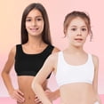 thumbnail image 2 of Qarigey 2 piezas exquisitas artesanías sujetadores de entrenamiento para niñas ropa interior fina elástica y a prueba de arañazos Ropa interior Blanco 2 piezas, 2 of 6