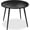 Black, variant on WSWJY Round 35.5in Dining Table for 4 w/Sturdy Wood Finish Steel Legs, Mid Century Modern, Space-Saving, Small Space Circle Dinette for Home, Kitchen, Apartment - Pecan