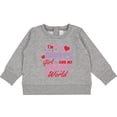 thumbnail image 2 of Inktastic Valentine's Day I'm My Daddy's Girl and My Mommy's World Baby Sweatshirt, 2 of 4