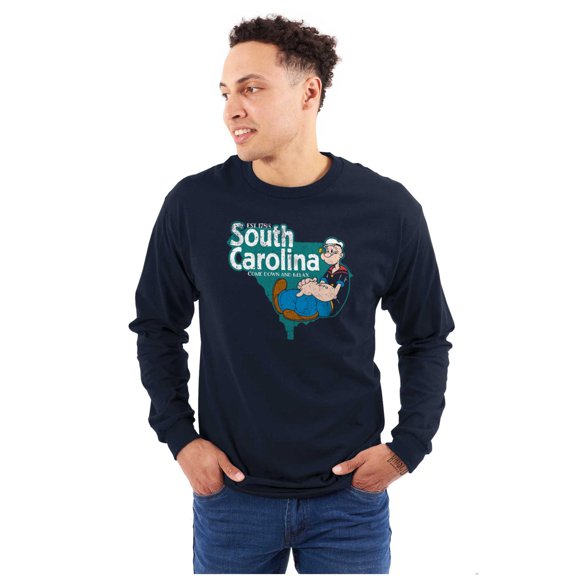 Popeye Relax in South Carolina SC Long Sleeve TShirt Men Women Brisco Brands S