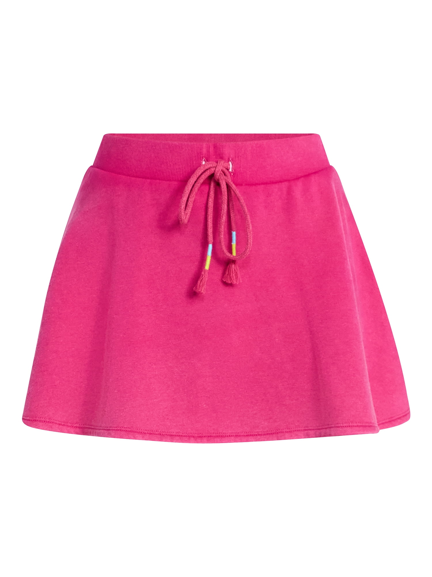 No Boundaries Washed Fleece Mini Skater Skort, Women's XXS-XXL