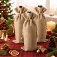 thumbnail image 5 of Tyidzon 10 Pcs Christmas Wine Bottle Gift Bags, 13.8 x 5.9 in Reusable Drawstring Fabric Pouches for Holiday Party Presents, 5 of 8
