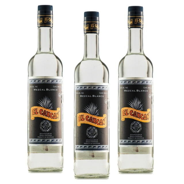 Tripack Mezcal Artesanal El Caxcan Blanco 1000 Ml El Caxcan Mezcal, Blanco