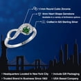 thumbnail image 2 of Gem Stone King 925 Sterling Silver Green Nano Emerald Infinity Ring for Women (0.57 Cttw, Heart Shape 4MM, Gemstone May Birthstone, Size 8), 2 of 6