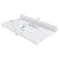 thumbnail image 6 of 43 Inch Marble Vanity Top, White Vanity Top with 3 Pre-drilled Faucet Holes, Bathroom Vanity Top with Undermount Rectangular Middle Sink and 4" Height Backsplash, The Cabinet are not Included, 6 of 10