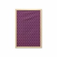 thumbnail image 1 of Purple Wall Art with Frame, Ornamental Curved Abstract Paisley Boteh Persian Cucumbers Teardrop Oriental Pattern, Printed Fabric Poster for Bathroom Living Room, 23" x 35", Plum Pink, by Ambesonne, 1 of 2