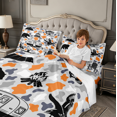 thumbnail image 3 of meiyoeat Gray Camo Print Bed Sheets,Wildlife Happy Camping Full Size Sheets For Boys,4-Piece1 Flat Sheet, 1 Fitted Sheet and 2 Pillowcases, 3 of 6
