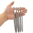 thumbnail image 2 of 6mm-14mm Hip Hop Titanium Steel Miami Cuban Link Chain Mens Jewelry Accessories, 2 of 9