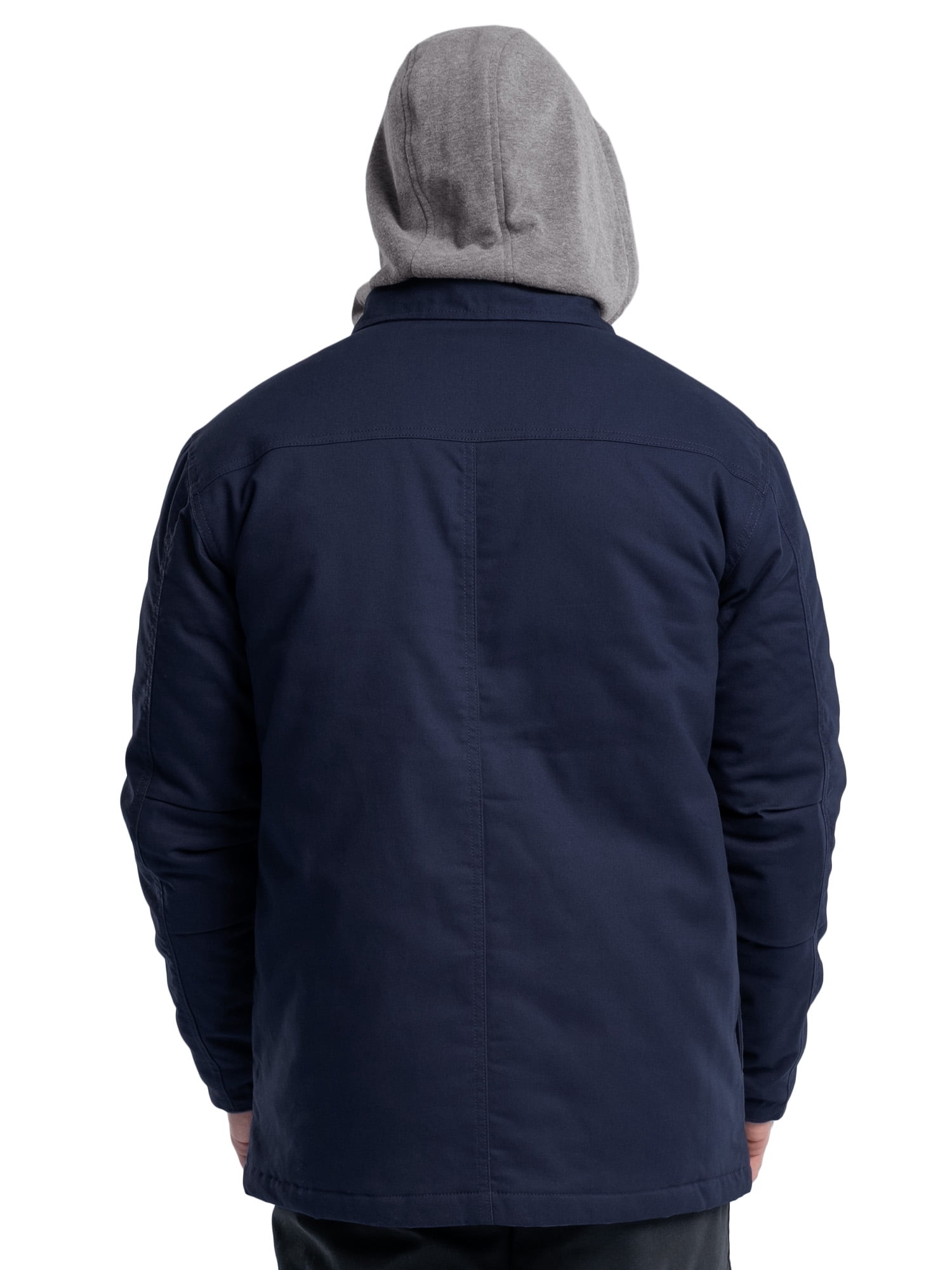 Wrangler Workwear Men's Quilted Lined Work Shirt Jacket with Hood, Size S-5XL (Men's and Big Men's)