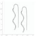 thumbnail image 2 of Sterling Silver Polished Spiral Dangle Earrings (62 X 7) Made In India qe9067, 2 of 2