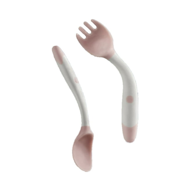 Baby Bent Fork Spoon,Baby Fork Spoon Set Baby Fork Spoon Baby Training Spoon Fork Set Power Packed Performance