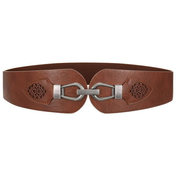 WHIPPY Women's Western Stretch Wide Waist Belt Vintage Elastic Belt for Dresses