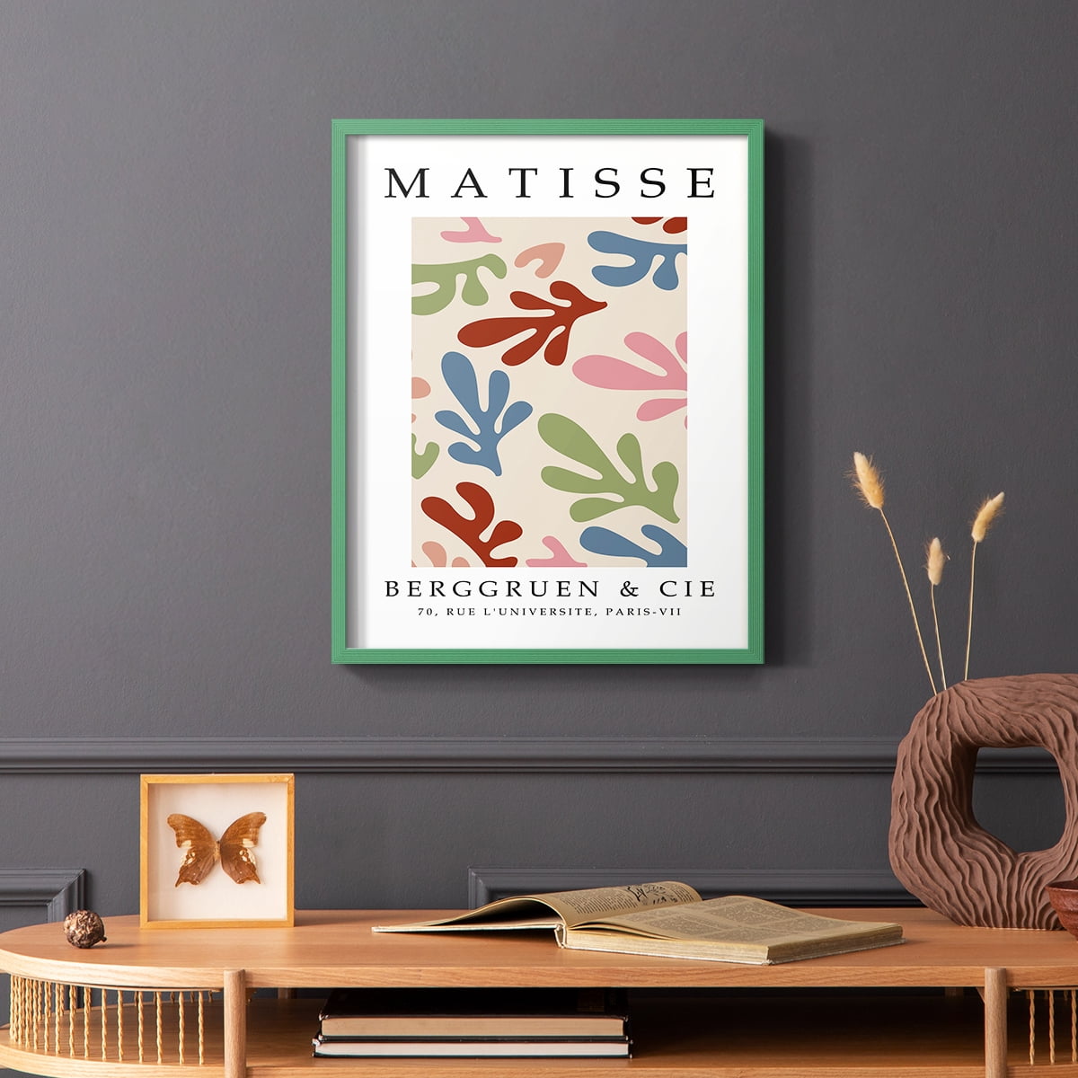 Matisse CIII Framed Print in Green Solid Wood 8 x 10 Framed Print