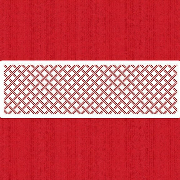 4 Inch Rattan Cake Stencil by Designer Stencils