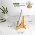 thumbnail image 3 of ANBOXIT Plate Stands for Display, 6 Inch Plate Holders for Displaying, Bamboo Picture Frame Holder for Tables, Tabletop Easels, Decorative Stand for Platter, Dish, Book, Photo and Plaque (1 Pack), 3 of 6