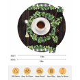 thumbnail image 6 of 13 Inch Round Placemats Set of 6, Spring Eucalyptus Leaves Non Slip Heat Insulation PP Table Mats, Farmhouse Botanical Brown Wood Washable Place Mats for Kitchen Dining Party Table Decor, 6 of 7
