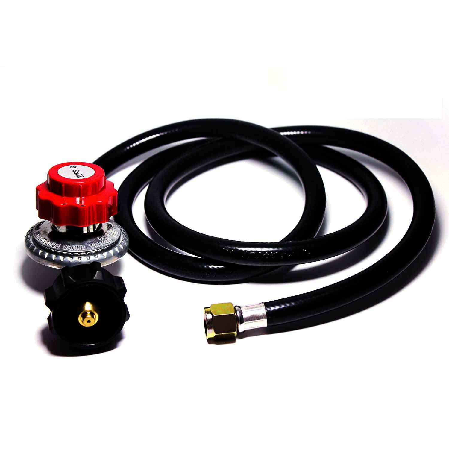Grill Tool Sets 5FT 20PSI Propane Regulator Hose for Fire Pit, Regulator Hose