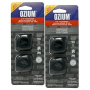 Ozium Membrane Car Vent Clip AC Air Fresheners Car Air Freshener and Car Odor Eliminator, Carbon Black, 4 Packs