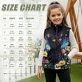thumbnail image 4 of Xixirimido Black Cat and Daisy Flower Pattern Boys Girls Fleece Vest Sleeveless Stand-up Collar Jacket with Pockets Full-Zip Fall Winter Warm Outerwear for 11-12, 4 of 7