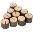thumbnail image 1 of 10 Pcs Forme de Souche Support de Carte de Mariage Support de Numéro Clip de Table, 1 of 8