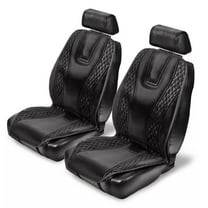 Monster Black, Auto Heated, Seat Covers, 2 Pieces
