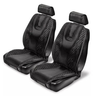 Monster Black, Auto Heated, Seat Covers, 2 Pieces
