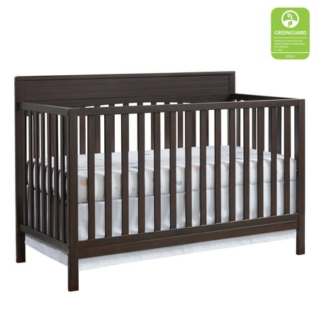 UPC: 0019213917777 | Oxford Baby Harper 4-in-1 Convertible Crib Espresso Brown GREENGUARD Gold Certified Wooden Crib