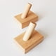 thumbnail image 3 of Pack de 2 ganchos de pared de madera para capas y sombreros, ganchos de pared sin agujeros - ganchos de pared cuadrados, 3 of 8