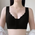 thumbnail image 6 of NIEWTR Front Closure Bras for Women No Underwire Comfortable Full Coverage Front Closure Bralettes Wireless Wirefree Everyday Bras(Black,2XL), 6 of 9