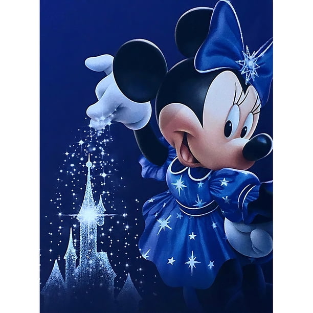 Diamante pintura 5D completo redondo taladro mosaico DIY azul dibujos animados ratón Kit arte decoración Hugtrwg Para estrenar