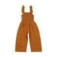 thumbnail image 1 of Kmbangi Girl?s Polka Dot Printed Ruffles Boat Neck Suspender Jumpsuit, 1 of 6