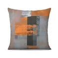 thumbnail image 2 of 20x20inches Burnt Orange Decorative Throw Pillow Covers Taupe Abstract Art Square Pillow Covers Design Throw Pillow Covers Set of 2 for Sofa Couch Bedroom Living Room and Outdoor Décor, 2 of 7