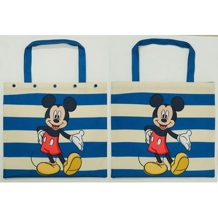 Mickey Classic Blue Striped Tote